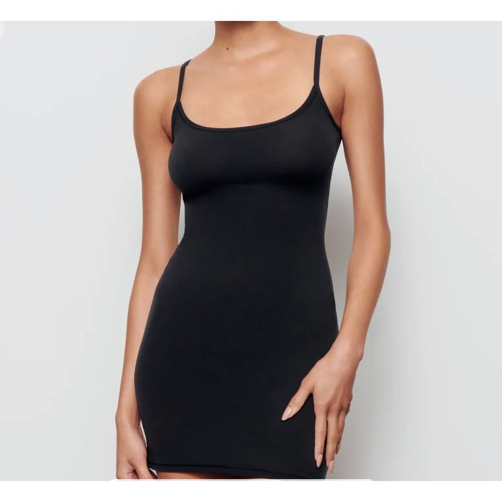 SKIMS Fits Everybody Slip Dress Onyx Size S